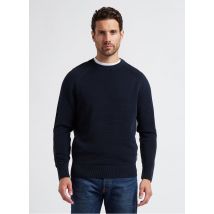 Marc O'polo - Pull droit col rond en coton biologique - Taille L - Bleu