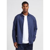 Selected - Blouse met klassieke kraag biokatoenblend - M Maat - Blauw