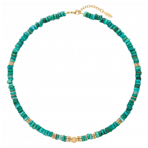 Hipanema - Ketting met siersteentjes (van halfedelstenen) - Een Maat - Groen