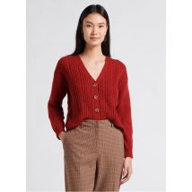 Nice Things - Gilet Col V boutonné en laine mélangée - Taille M - Rouge