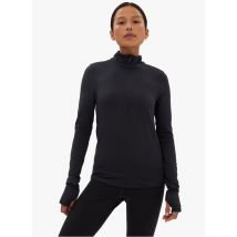 Girlfriend Collective - Top deportivo con cuello alto y cremallera - Talla M - Negro