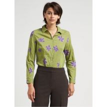 Nice Things - Chemise col classique imprimé fleuri en coton - Taille 36 - Vert