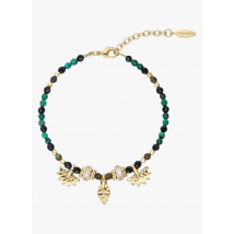 Hipanema - Armband met siersteentjes en bedeltjes - Een Maat - Zwart