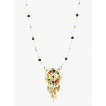 Hipanema - Ketting met hanger - kraaltjes en siersteentjes - Een Maat - Goudkleurige