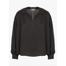 Cotelac - Blusa satinada con cuello de camisa - Talla 3 - Negro