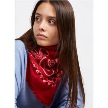 Kujten - Echarpe en cachemire à imprimé - Taille Unique - Rouge