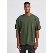 Edwin - Camiseta recta de mezcla de algodón con cuello redondo - Talla L - Verde