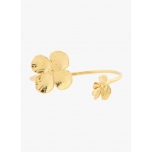 Victoire Studio - Armband van verguld messing met hortensiabloemen - Een Maat - Goudkleurige