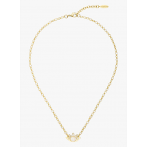 Hipanema - Ketting met hanger en glazen kraaltjes - Een Maat - Wit