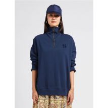 Swildens - Baumwoll-sweatshirt mit stehkragen und reißverschluss - Größe S - Blau