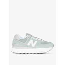 New Balance - Niedrige plateau-sneaker aus veloursleder - Größe 375 - Grün
