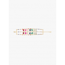 Hipanema - Bracelet fin multi liens de pierres en laiton - Taille Unique - Multicolore