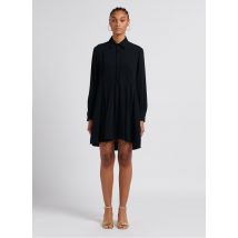 Pinko - Korte jurk met klassieke kraag - 42 Maat - Zwart