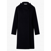 Gerard Darel - Jas met sjaalkraag wolblend - 44 Maat - Blauw