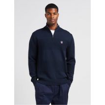 Eden Park - Pull col montant droit en coton - Taille L - Bleu