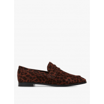 Free Lance - Mocasines de ante efecto leopardo - Talla 40 - Caqui