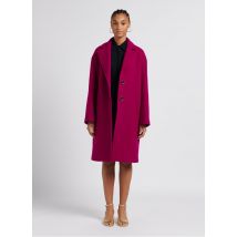 Pinko - Langer mantel aus schurwoll-mix mit reverskragen - Größe S - Rosa