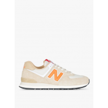 New Balance - Zapatillas bajas de piel aterciopelada - Talla 42,5 - Beige