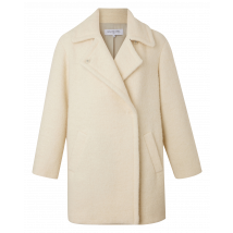 Gerard Darel - Jas met reverskraag wol/katoenblend - 2 Maat - Beige