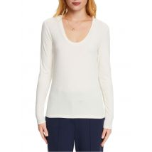 Esprit - Strakke top met ronde hals - XS Maat - Grijs