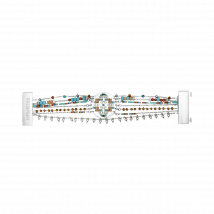 Hipanema - Manchette multiliens en pierres - Taille L - Argent