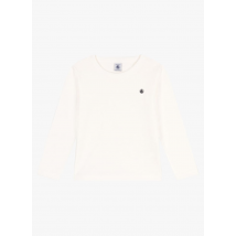 Petit Bateau - Katoenen t-shirt met ronde hals - 3A Maat - Wit