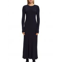 Esprit - Robe pull col rond évasée - Taille S - Bleu