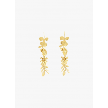 Victoire Studio - Boucles d'oreilles pendantes en laiton doré - Taille Unique - Doré