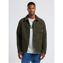 Faguo - Wollen jasje met klassieke kraag - S Maat - Kakigroen