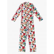 Lucas Du Tertre - Conjunto de pijama de algodón con estampado floral - Talla S - Rojo