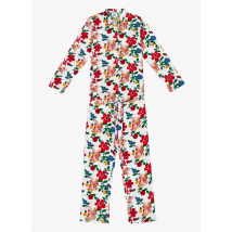 Lucas Du Tertre - Conjunto de pijama de algodón con estampado floral - Talla L - Rojo