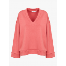 Moss Copenhagen - Ruimvallende sweater met v-hals - M/L Maat - Rood
