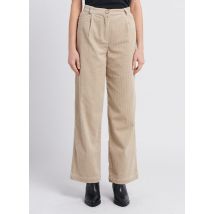 Sessun - Pantalon ample en velours de coton côtelé - Taille 38 - Beige