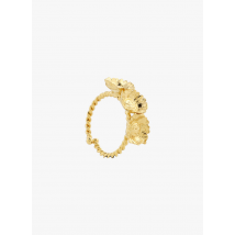 Victoire Studio - Verstellbarer ring aus vergoldetem messing mit marcela-blumen - Einheitsgröße - Golden