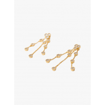 Maje - Oorhangers van messing met stras - Een Maat - Goudkleurige