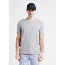Saison 1865 - Camiseta de algodón orgánico con cuello redondo - Talla 2XL - Gris