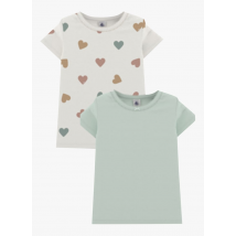 Petit Bateau - Lote de 2 camisetas de algodón - Talla 6A - Multicolor