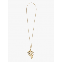 Victoire Studio - Collier pendentif feuille de sorbier en laiton doré - Taille Unique - Doré