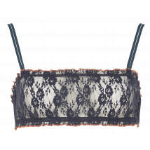 Louise Misha - Soutien-gorge brassière en dentelle plumetis - Taille 1 - Noir