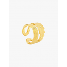 Victoire Studio - Verstelbare ring van verguld messing - Een Maat - Goudkleurige
