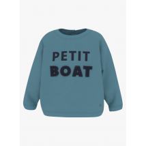 Petit Bateau - Sudadera de algodón estampada con cuello redondo - Talla 18M - Azul