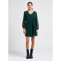 One Step - Korte jurk met v-hals en print - 34 Maat - Zwart