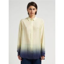 Samsoe Samsoe - Oversized blouse met klassieke kraag en print - M Maat - Wit