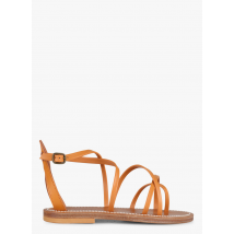 K Jacques - Platte - leren sandalen - 39 Maat - Oranje