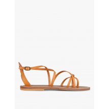 K Jacques - Platte - leren sandalen - 41 Maat - Oranje
