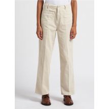 Lab Dip - Pantalon droit fines côtes en coton - Taille 40 - Blanc