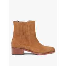 Anaki - Bottines en cuir velours - Taille 38 - Marron