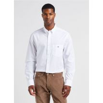 Gant - Camisa recta de algodón reciclado con cuello clásico - Talla M - Blanco