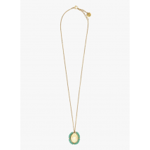 Palas - Collier pendentif en acier inoxydable - Taille Unique - Bleu
