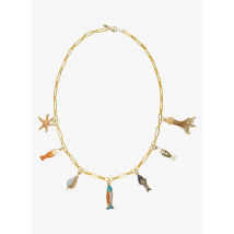 Hipanema - Ketting met schakeltjes en bedeltjes - Een Maat - Multikleurig
